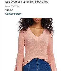 Free People - Soo Dramtic Long Bell Sleeve Tee